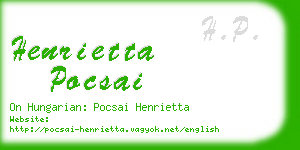henrietta pocsai business card